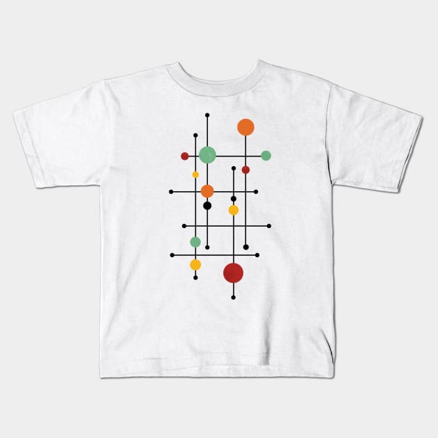 Mid Century Modern 17 Kids T-Shirt by Dream Print Designs